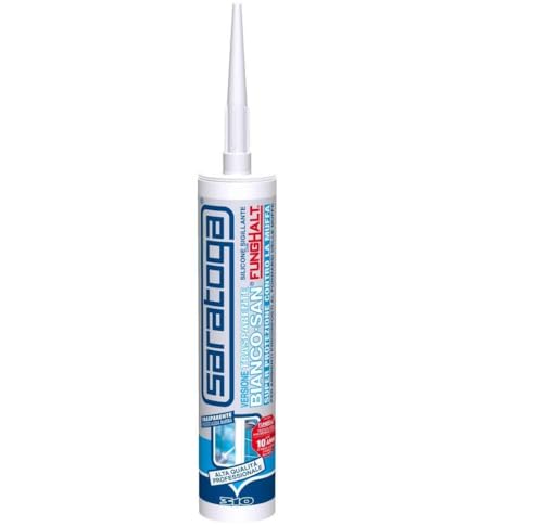 Saratoga - Bianco San® FungHalt™ Silicone Sigillante Sanitari Trasparente 310 ml