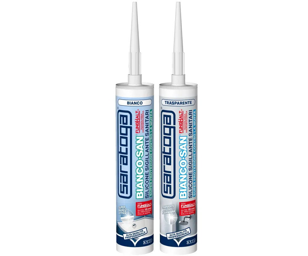Saratoga - Bianco San® FungHalt™ Silicone Sigillante Sanitari 310 ml BIANCO