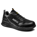 Scarpa Turbo Clamp nera con dettagli grigi, vista a tre quarti