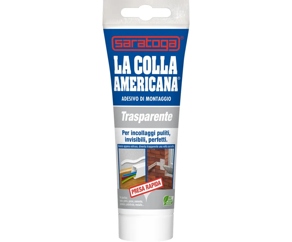 Saratoga La Colla Americana® Trasparente Per incollaggi puliti, invisibili, perfetti.